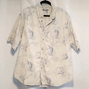 Columbia Mens Short Sleeve Marlin Design Shirt SzL
